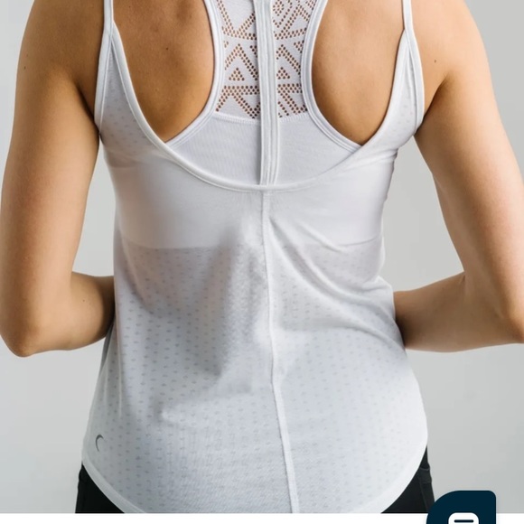 Zyia White T-Barre Tank-2 size L - Picture 2 of 5